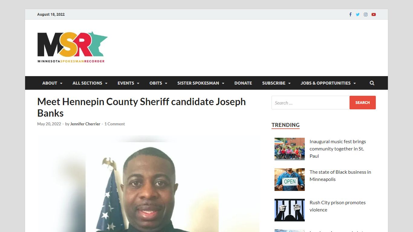 Meet Hennepin County Sheriff candidate Joseph Banks