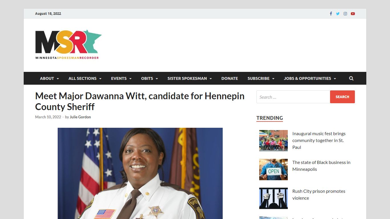 Meet Major Dawanna Witt, candidate for Hennepin County Sheriff